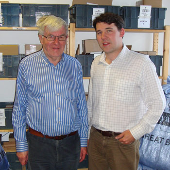Maurice Millward and Chris O'Reilly, pictured in what was then Presto's packing department