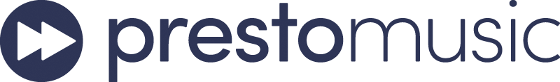 The new redesigned Presto Music logo.